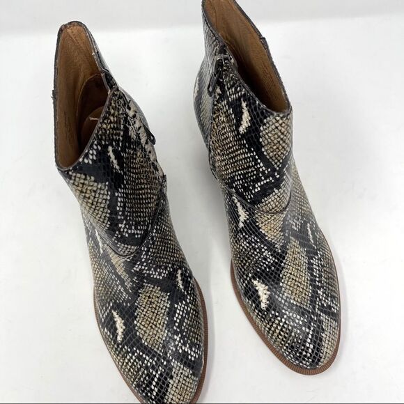 Madewell Snake Leather Embossed Ankle Boot Size 9 - Picture 6 of 10